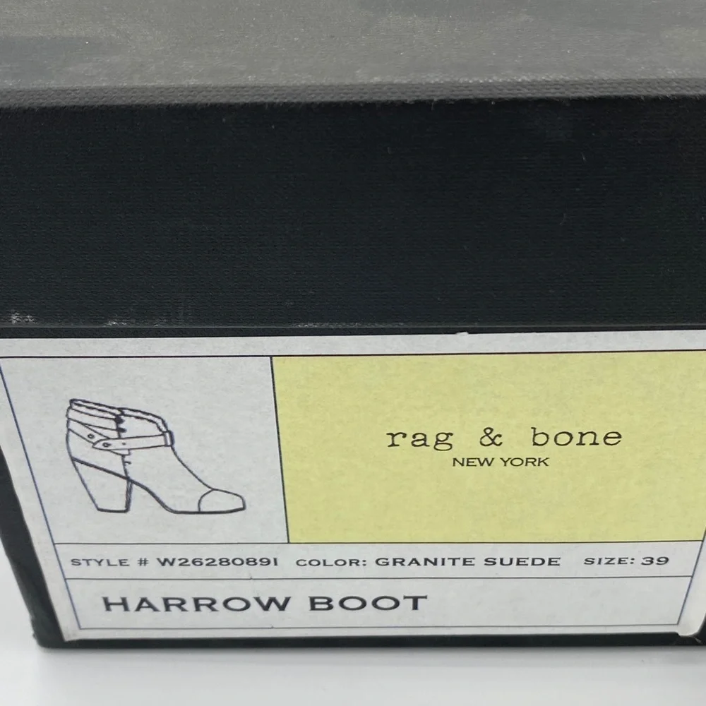 RAG & BONE Grey Suede Harrow Bootie
